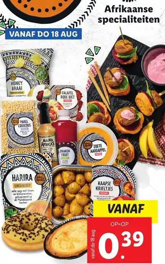 Lidl Afrikaanse specialiteiten aanbieding