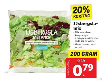 Lidl IJsbergsla-mix 200 gram aanbieding