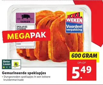 Lidl Gemarineerde speklapjes 600 gram aanbieding