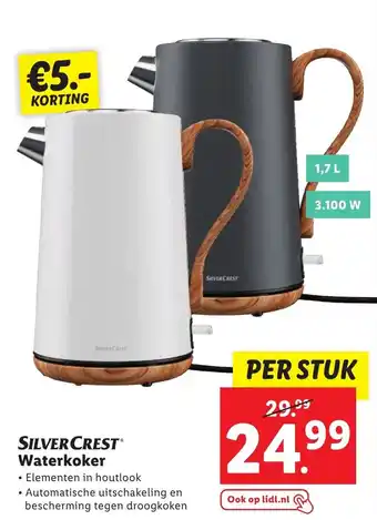 Lidl Silvercrest Waterkoker 1,7 L aanbieding