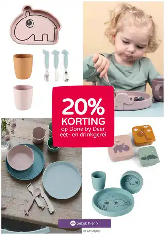 Prenatal 20% korting op Done by Deer eet-en drinkgerei aanbieding