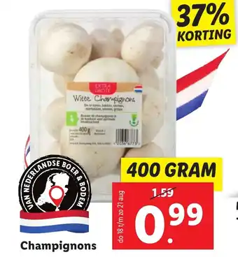 Lidl Champignons 400 g aanbieding