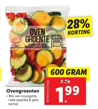 Lidl Ovengroenten 600 gram aanbieding