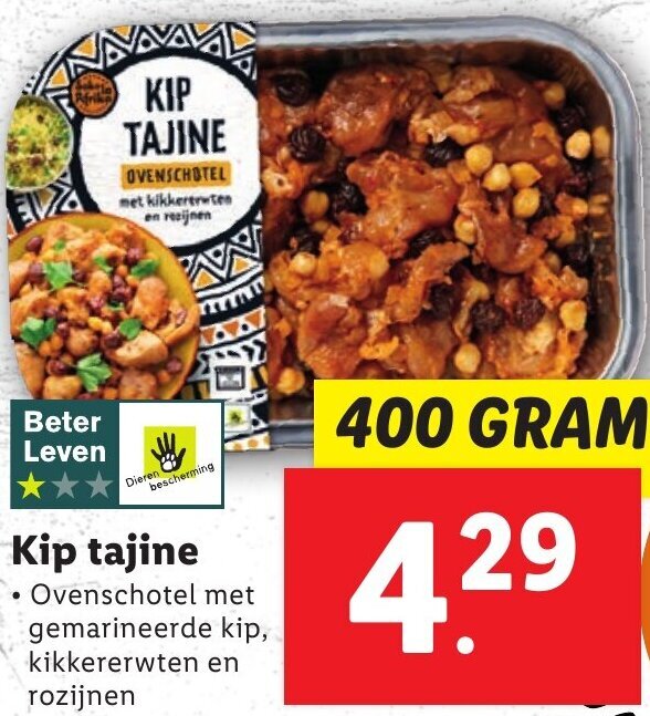 Kip tajine 400 gram aanbieding bij Lidl