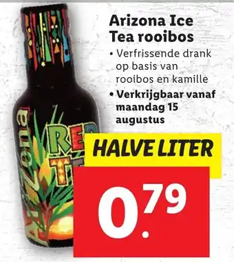 Lidl Arizona Ice Tea rooibos halve liter aanbieding