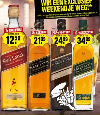 Dirck 3 Diverse Johnnie Walker aanbieding