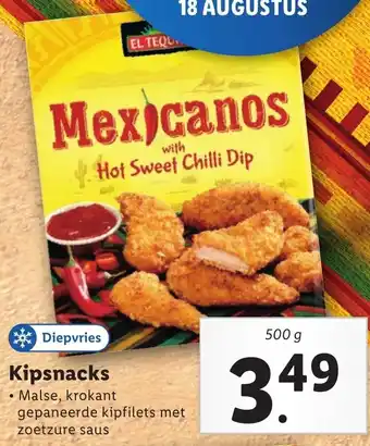 Lidl El Tequito Kipsnacks 500 g aanbieding