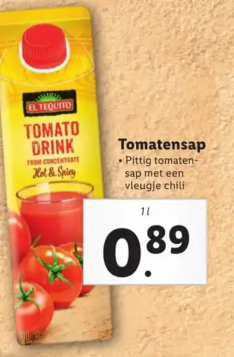 Lidl El Tequito Tomatensap 1 L aanbieding