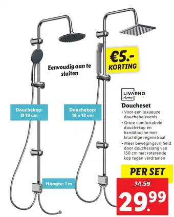 Lidl Livarno Home Doucheset aanbieding