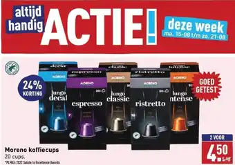 ALDI Moreno koffiecups aanbieding