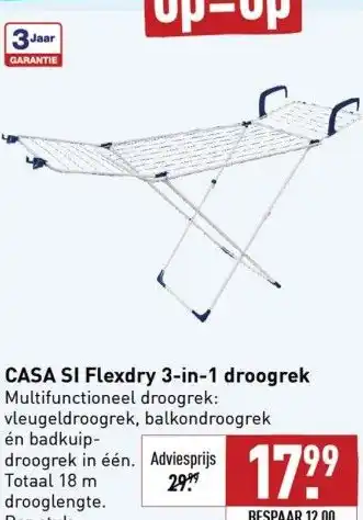 ALDI Casa si flexdry 3-in-1 droogrek aanbieding