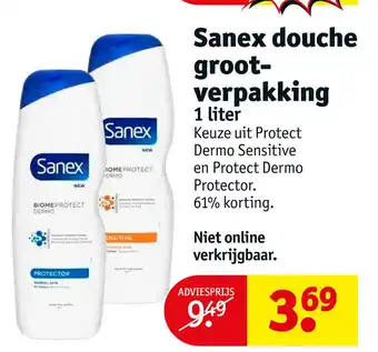 Kruidvat Sanex douche grootverpakking aanbieding