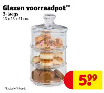 Kruidvat Glazen voorraadpot** aanbieding