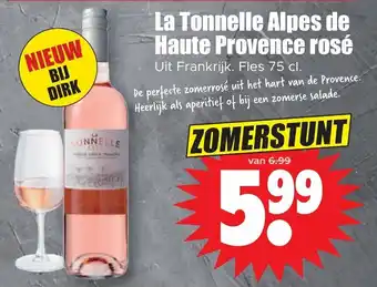 Dirk La Tonnelle Alpes de Haute Provence rose 75 cl aanbieding