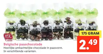 Lidl Belgische paaschocolade 175 gram aanbieding