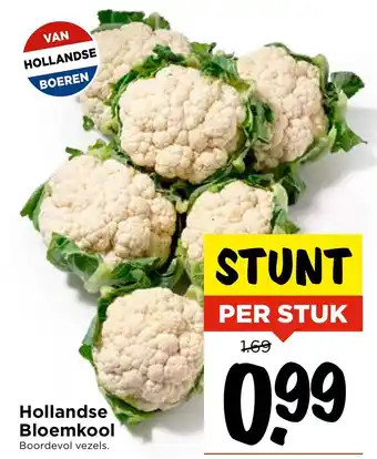 Vomar Voordeelmarkt Hollandse bloemkool per stuk aanbieding