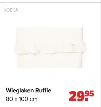 Baby-Dump Wieglaken ruffle 80 x 100 cm aanbieding