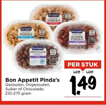 Vomar Voordeelmarkt Bon appetit pinda's per stuk 210-275g aanbieding