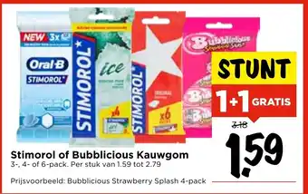 Vomar Voordeelmarkt Stimorol of bubblicious kauwgom aanbieding