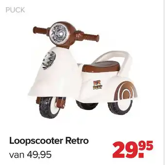 Baby-Dump Loopscooter retro aanbieding