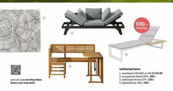 Wehkamp Wehkamo home vloerkleed 230x160 cm, loungebank starke, balkonset verona of ligbed jimmy aanbieding