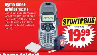 Dirk Dymo Labelprinter | N15243 aanbieding