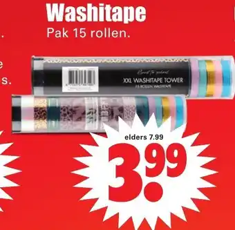 Dirk Washitape 15 rollen aanbieding