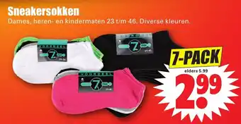 Dirk Sneakersokken 23-46 7-paar aanbieding