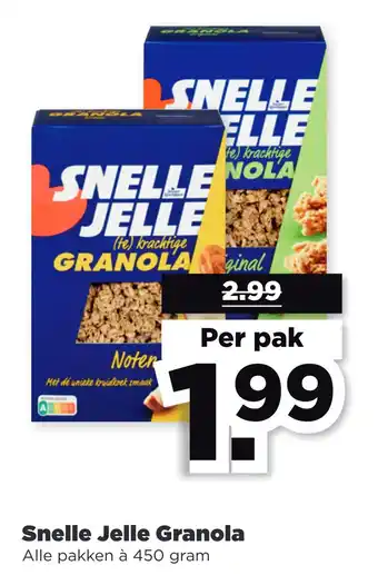 PLUS Snelle jelle granola aanbieding