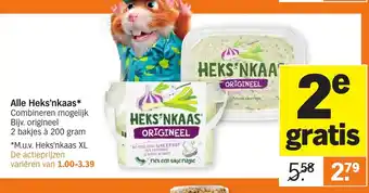 Albert Heijn Heks'nkaas Origineel 2*200g aanbieding