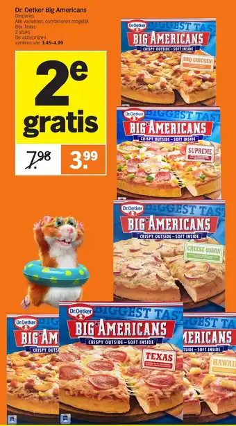 Albert Heijn Dr. Oetker Big Americans pizza 2st aanbieding