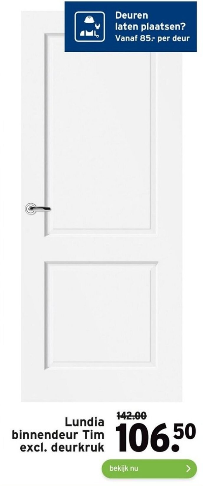 Lundia binnendeur Tim excl. deurkruk aanbieding bij GAMMA