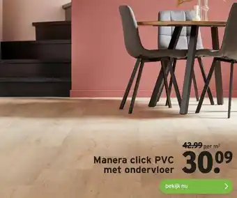 GAMMA Manera click PVC met ondervloer aanbieding