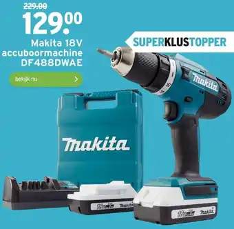 GAMMA Makita 18V accuboormachine DF 488DWAE aanbieding