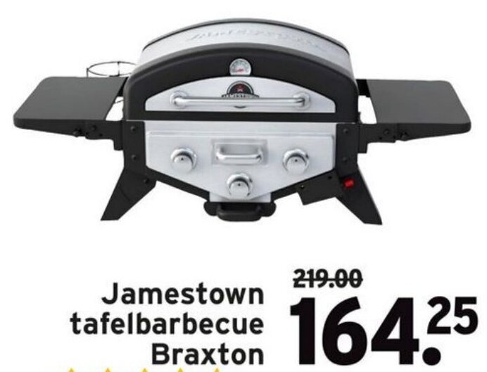 Jamestown tafelbarbecue Braxton aanbieding bij GAMMA