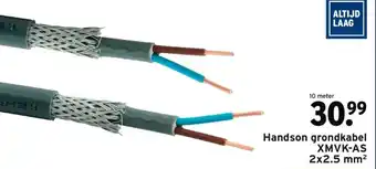 GAMMA Handson grondkabel XMVK-AS 2x2.5 mm2 10 meter aanbieding
