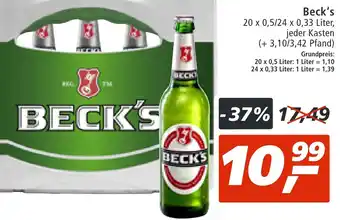 mein real DE Beck's 20x0.5/24x0.33L aanbieding