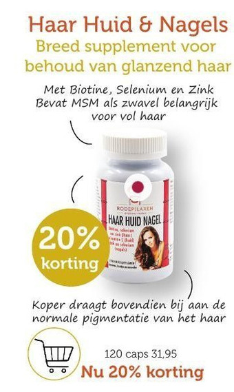 De Rode Pilaren Haar huid & nagels aanbieding