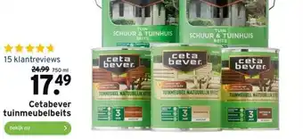 GAMMA Cetabever tuinmeubelbeits aanbieding