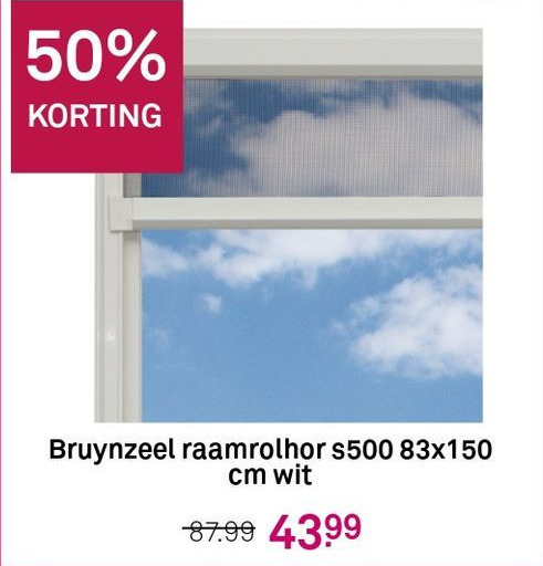 Bruynzeel raamrolhor s300 83x155 cm wit kopen