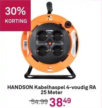 Karwei Handson kabelhaspel 4-voudig ra 25 meter aanbieding