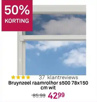 Karwei Bruynzeel raamrolhor s500 78x150 cm wit aanbieding