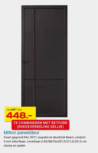 Kluswijs Milton paneeldeur aanbieding