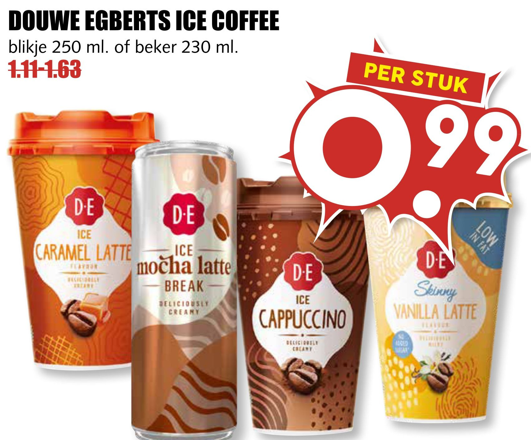 Douwe egberts ice coffee aanbieding bij MCD Supermarkt
