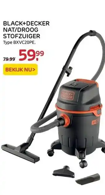 Praxis Black+decker nat/droog stofzuiger aanbieding