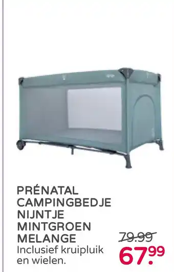 Prenatal Prénatal campingbedje nijntje mintgroen melange aanbieding