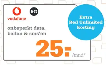 Telecombinatie Vodafone sim only aanbieding