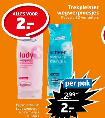 Trekpleister Trekpleister wegwerpmesjes aanbieding