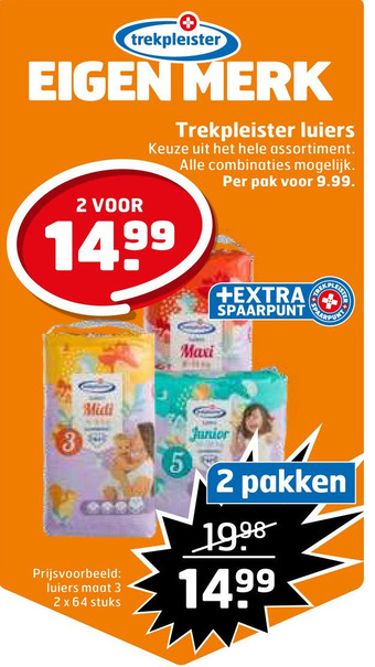 Trekpleister Trekpleister luiers aanbieding