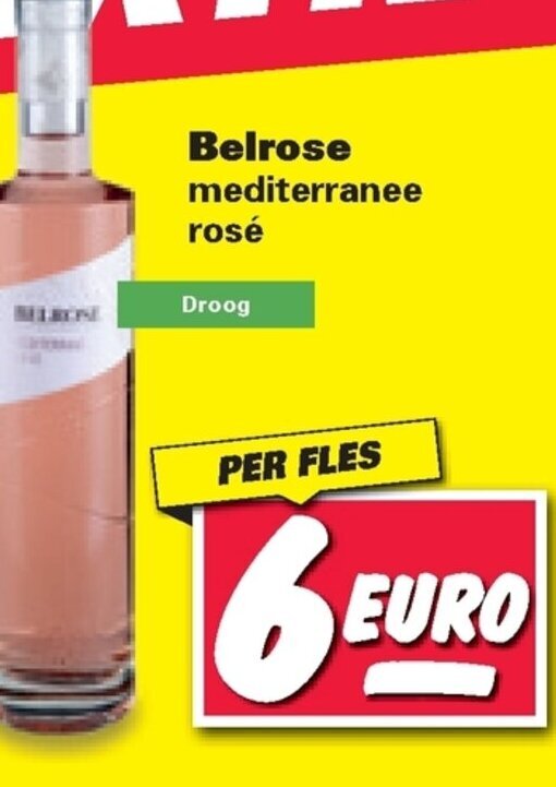 Belrose Mediterranee Rose per fles aanbieding bij Nettorama